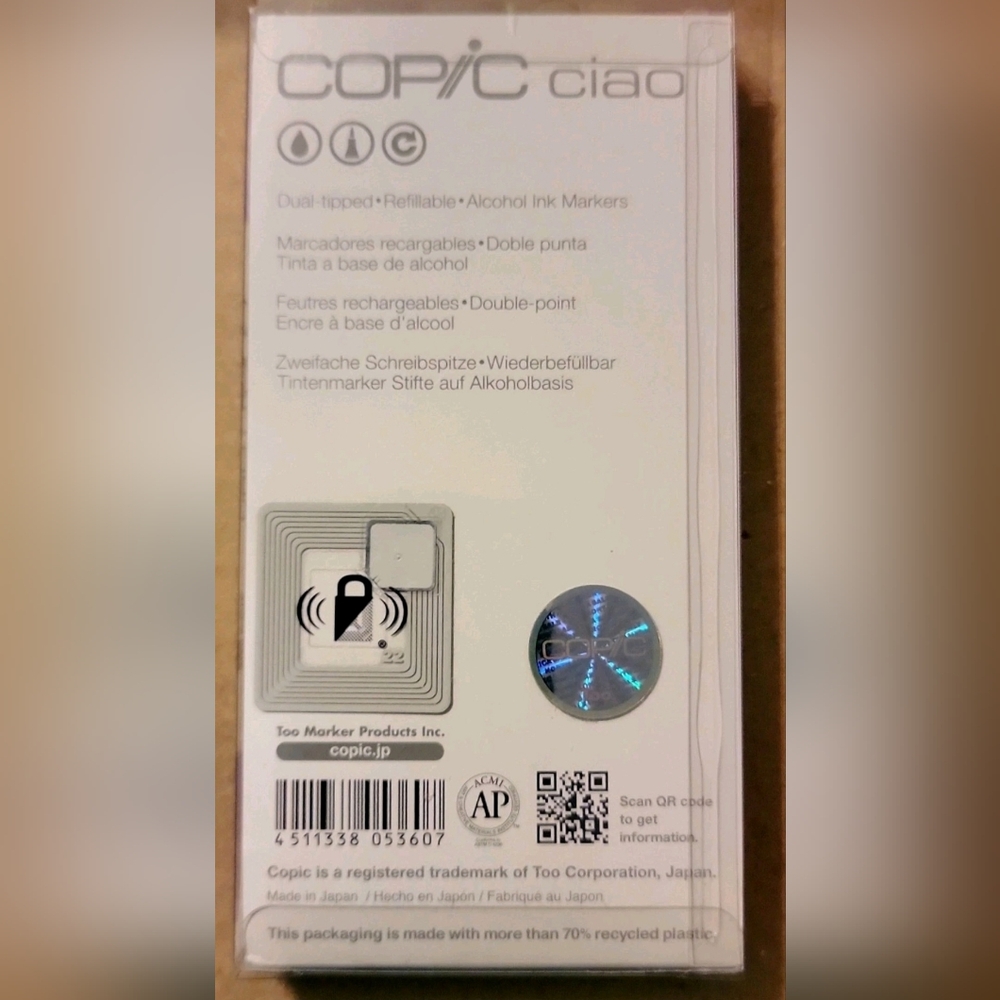 Copic Ciao Alcohol Ink Marker Set 2 TIP BRIGHT Amethyst Peach Frost Process Blue - Picture 7 of 8